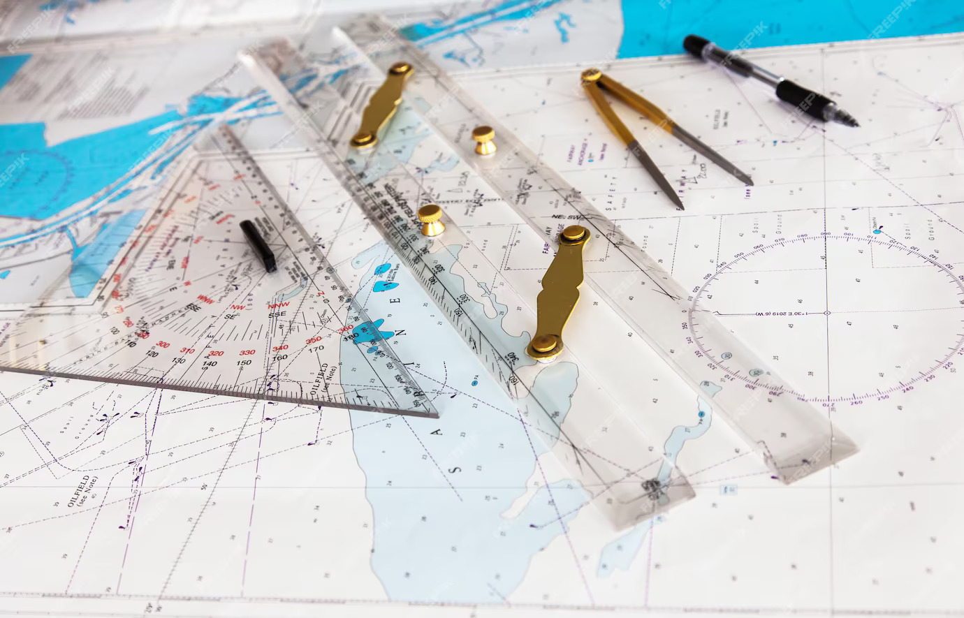 Geographical survey mapping physical land features.